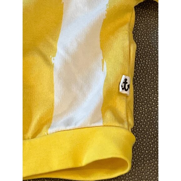 Noe & Zoe Yellow And White Stripe Hoodie 3/6M EUC - Picture 2 of 5